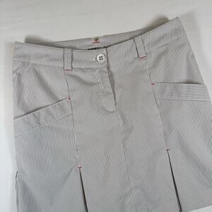 Nike Golf Women’s 4 Tour Performance Skort White  Gray Pleated Stretch Dri Fit